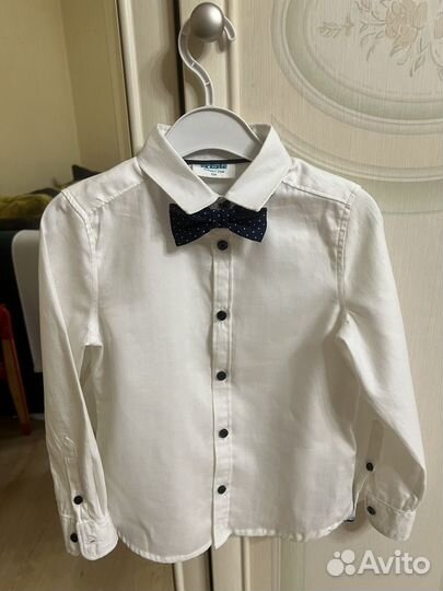 Белая рубашка с бабачкой Acoola, размер 110