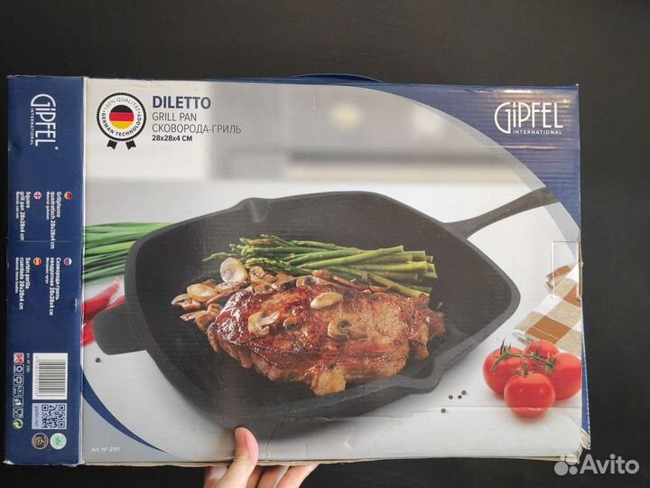 Чугунная сковорода гриль Gipfel