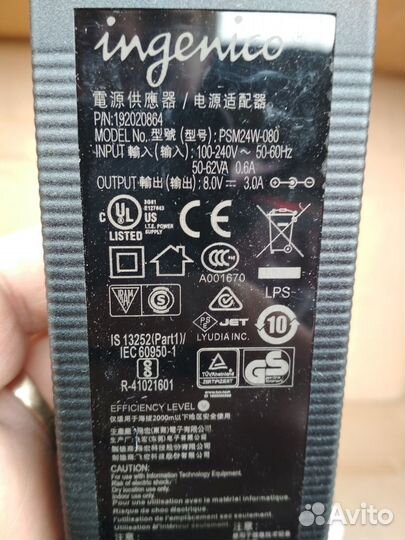 Блок питания Ingenico 8V3A (PSM24W-080)