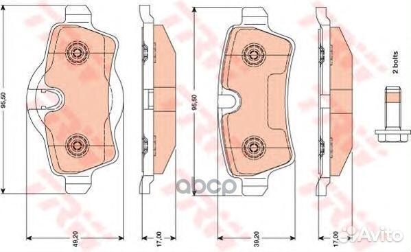 Колодки задние mini (R56-R59) GDB1766