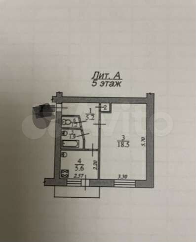 1-к. квартира, 33 м², 5/5 эт.
