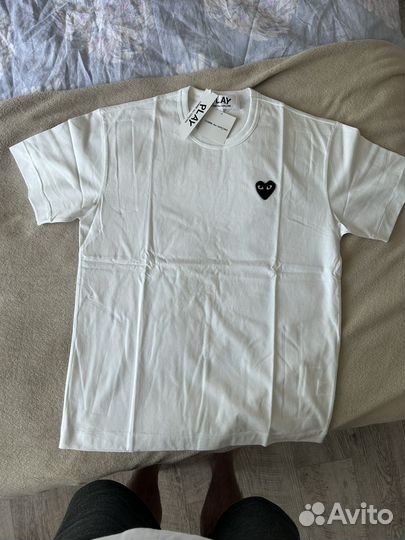 Футболка Comme Des Garcons Play white/black