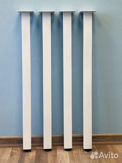 Ножка опора для стола 825 40х20 металлическая регулируемая белая барная Лофт