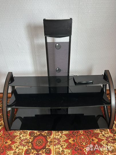 Стеклянная тумба под TV Mart