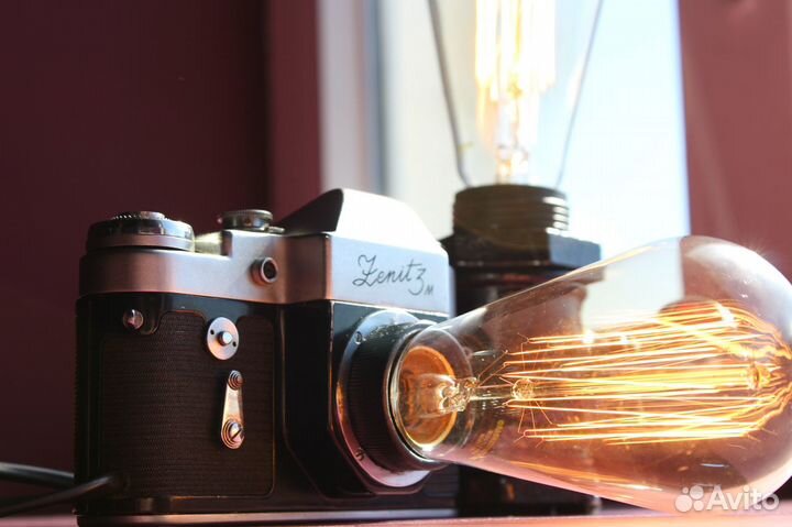 Уникальный светильник из ретро фотоаппарата