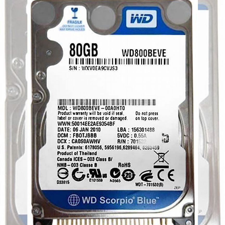 [WD800BEVE] Жесткий Диск Western Digital 80gb Ide Wd800beve