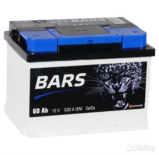 Аккумулятор bars 60 А/ч (низкий) новый Доставка