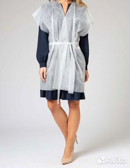 Кимоно халат одноразовые длинный рукав 10шт