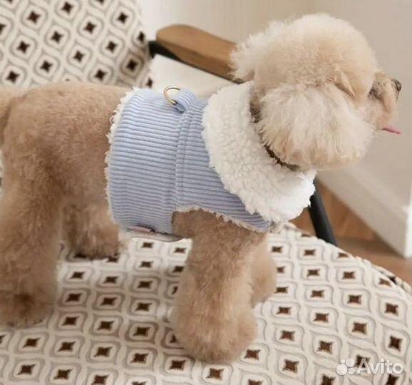 Жилетка-шлейка для собаки теплая