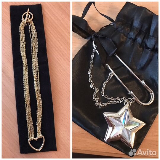 Цепочка и брошь (бижутерия)