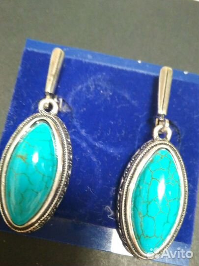 Серьги с бирюзой
