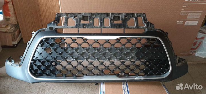 Юбка с решёткой переднего бампера KIA soul SK3