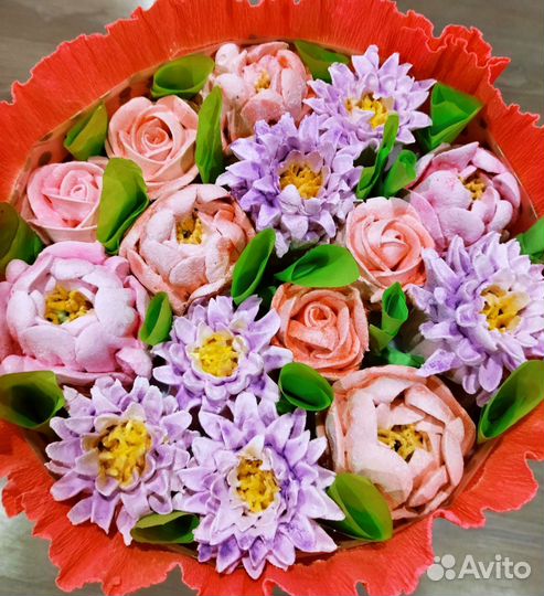 Сладкий букет из зефира