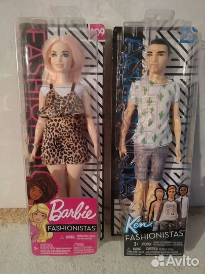 Куклы Барби и Кен фашионистас новые