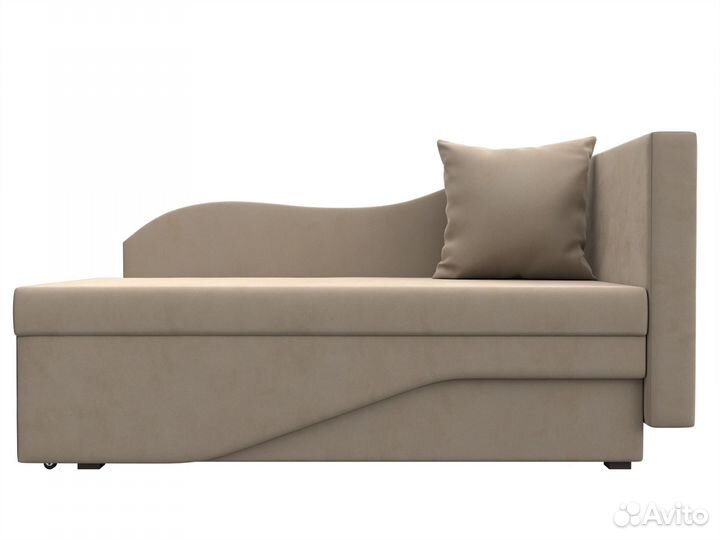 Кушетка Гармония правая, велюр, бежевый. Москва