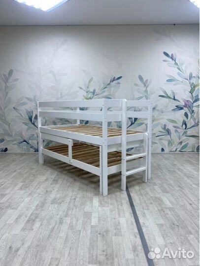 Детская кровать из березы для 2-х детей
