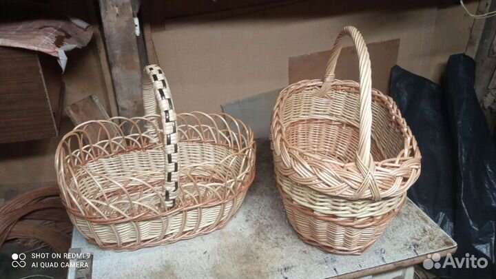 Корзина плетеная из ивы
