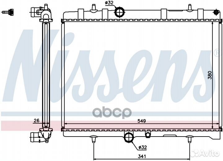 Радиатор двигателя citroen xsara picasso (N68)