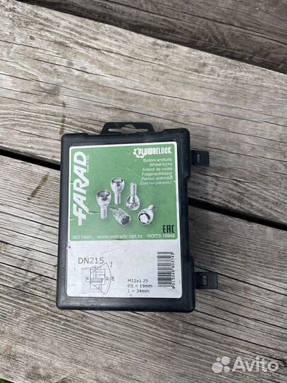 Секретки Farad гайки 12х1,25