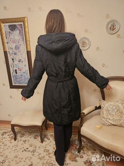 Финское демисезонное пальто с капюшоном, размер 56