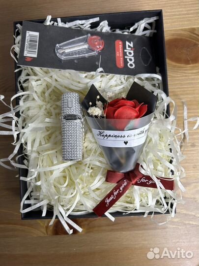 Зажигалка zippo серебро подарочный набор