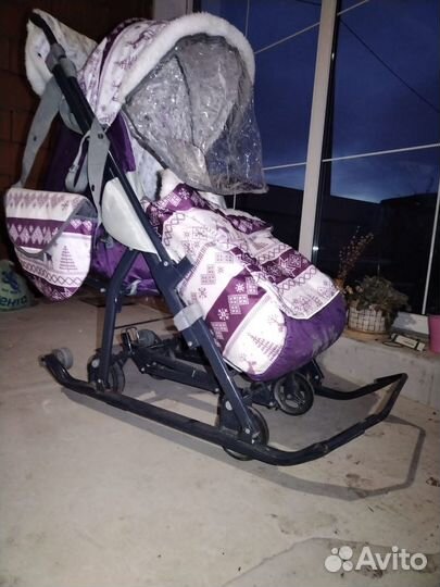 Детские санки коляска