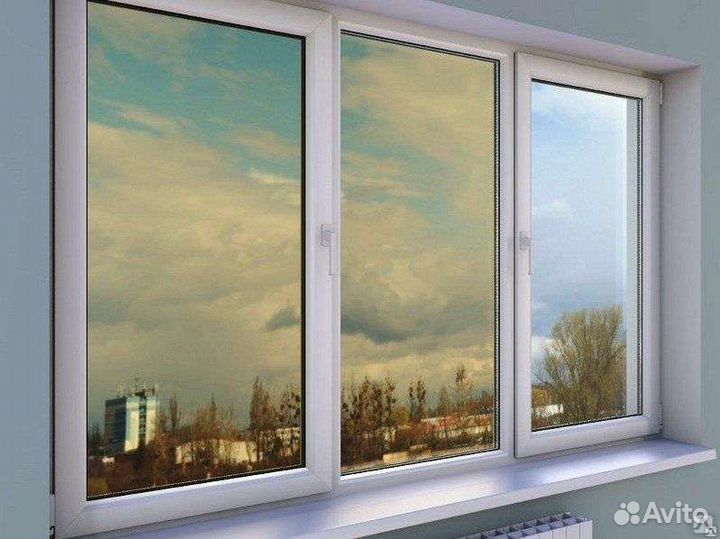 Окно с подоконником и откосами под ключ