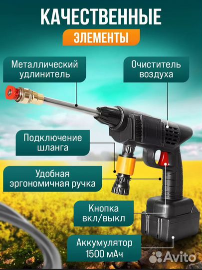 Аккумуляторная мойка высокого давления