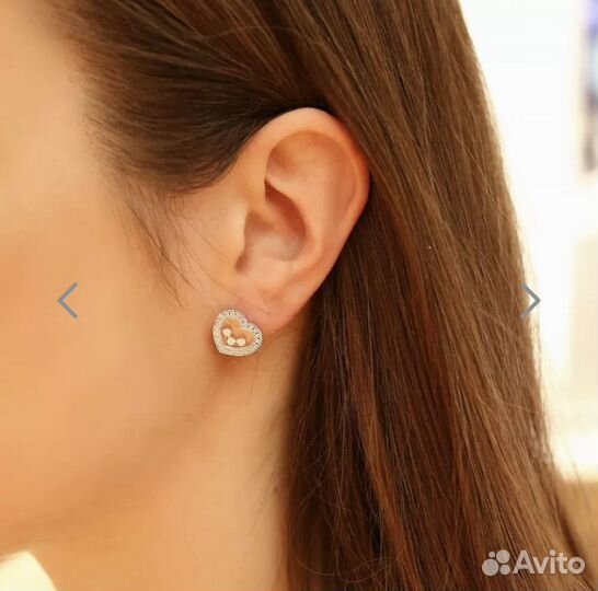 Золотые серьги Сhоpard, оригинал