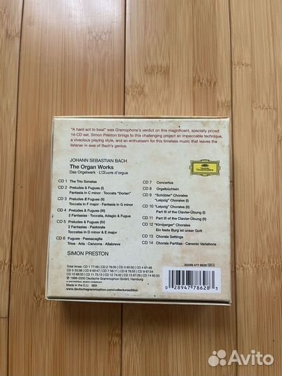 Cd компакт диски Бах сборник 14 дисков орган