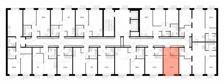 Квартира-студия, 19,6 м², 11/11 эт.