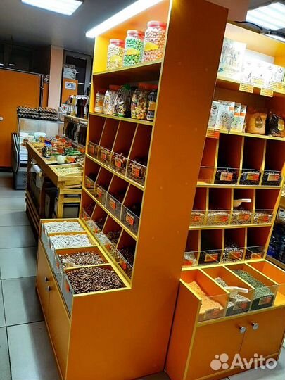 Стеллажи, прилавки,витрины для сухофруктов
