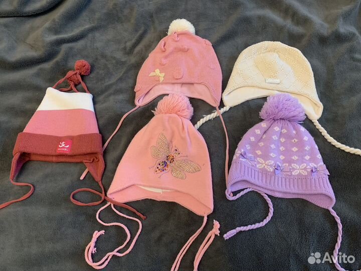 Шапки на девочку 52 размер (4-5 лет)
