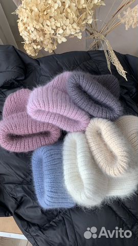 Шапка тыковка из пуха норки