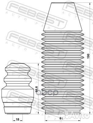 Пыльник заднего амортизатора с отбойником комплект