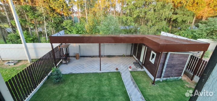 Навесы для автомобиля, терраса, хай тек навес