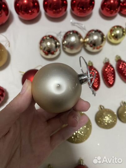 Новогодние игрушки + звезда на елку пакетом