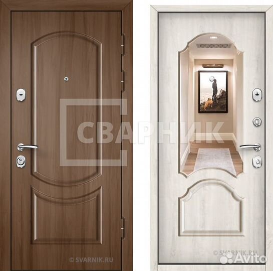 Входная дверь с зеркалом. Установка под ключ