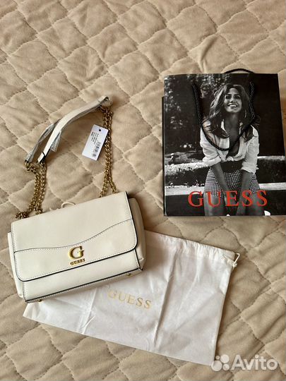 Сумка guess nell бежевая оригинал