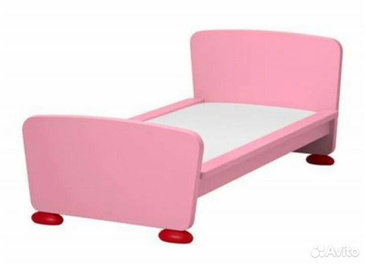 Кровать маммут IKEA розовая 160х70