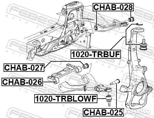 Опора шаровая нижнего рычага перед прав/лев