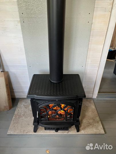 Печь-камин Fireway Demetra патина/медь