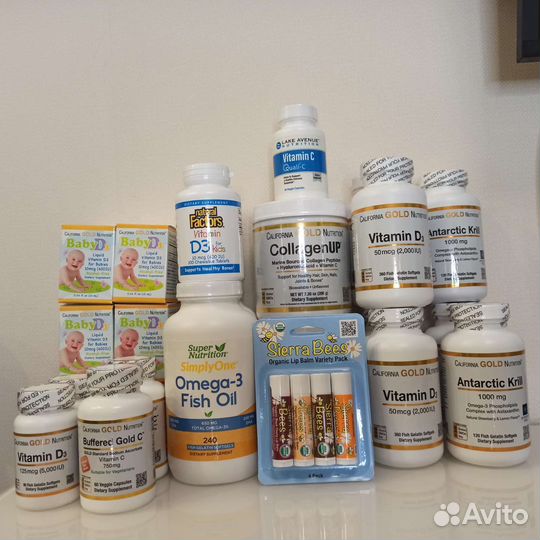 Бальзам для губ, набор 4 шт