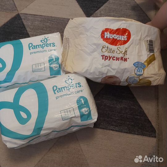Памперсы детские размер 1 и 3