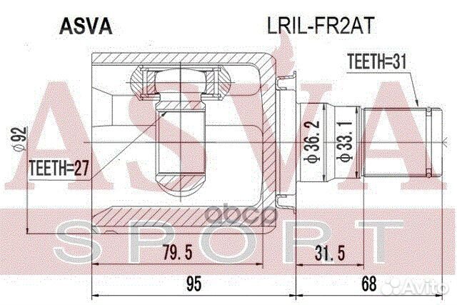 ШРУС внутренний левый freelander 31x27x36 lrilf