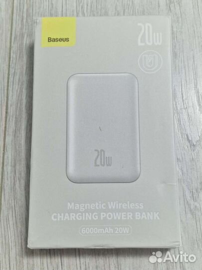 Беспроводной магнитный Повербанк Baseus 6000mah