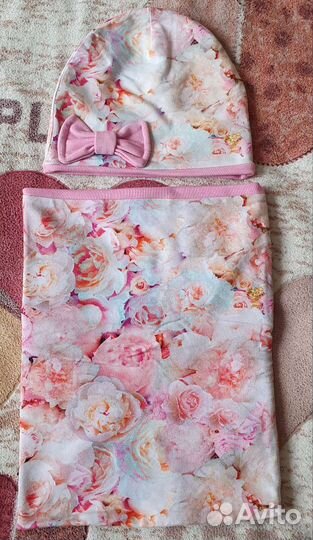 Шапка и снуд для девочки 3-5 лет