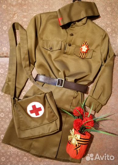 Детский военный костюм для девочки