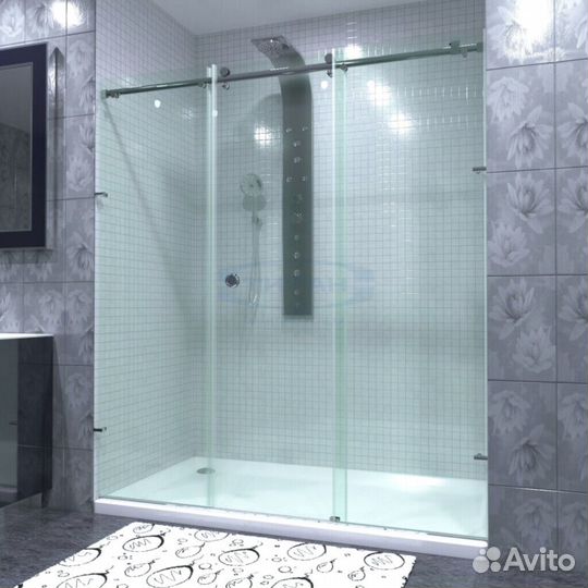 Стеклянные перегородки в душевую на заказ
