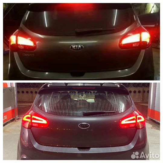 Имитация задней led оптики kia ceed jd